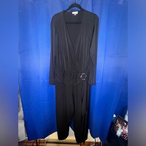 Calvin Klein Black Jumpsuit with Gold Buckle